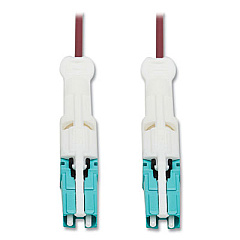 Tripp Lite OM4-Rated Duplex Multimode Fiber Optic Cable, 16.4 ft, Magenta, Ships in 7-10 Business Days (N822C05MMG)