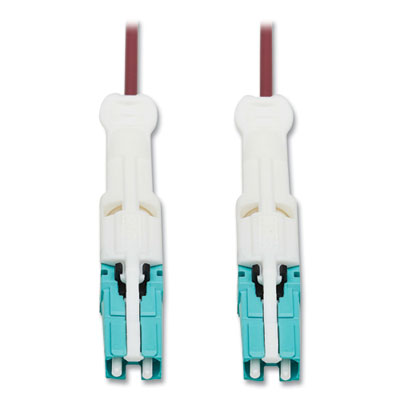 Tripp Lite OM4-Rated Duplex Multimode Fiber Optic Cable, 16.4 ft, Magenta, Ships in 7-10 Business Days (N822C05MMG)