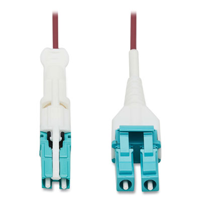Tripp Lite OM4-Rated Duplex Multimode Fiber Optic Cable, 32.8 ft, Magenta, Ships in 7-10 Business Days (N822L10MMG)