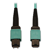 Tripp Lite OM3-Rated Fiber Optic Cable, 12-Strand MTP/MPO (M) to 12-Strand MTP/MPO (F), 16.4 ft, Aqua, Ships in 7-10 Business Days (N842B05M12MF)