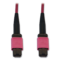 Tripp Lite OM4-Rated 12-Strand Fiber Optic Cable, 9.8 ft, Magenta, Ships in 7-10 Business Days (TRPN845B03M12MG)