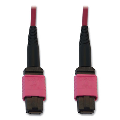 Tripp Lite OM4-Rated 12-Strand Fiber Optic Cable, 9.8 ft, Magenta, Ships in 7-10 Business Days (TRPN845B03M12MG)