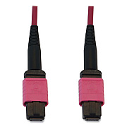 Tripp Lite OM4-Rated 12-Strand Fiber Optic Cable, 16.4 ft, Magenta, Ships in 7-10 Business Days (TRPN845B05M12MG)