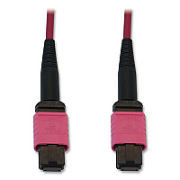 Tripp Lite OM4-Rated 12-Strand Fiber Optic Cable, 32.8 ft, Magenta, Ships in 7-10 Business Days (N845B10M12MG)