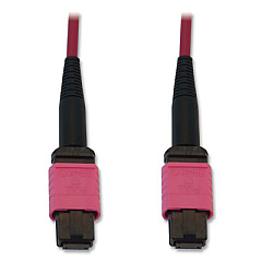 Tripp Lite OM4-Rated 12-Strand Fiber Optic Cable, 32.8 ft, Magenta, Ships in 7-10 Business Days (N845B10M12MG)