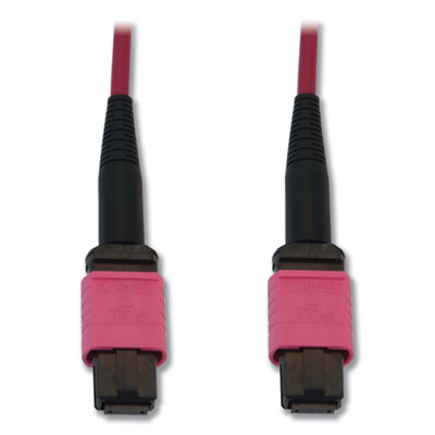 Tripp Lite OM4-Rated 12-Strand Fiber Optic Cable, 65.6 ft, Magenta, Ships in 7-10 Business Days (N845B20M12MG)