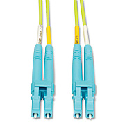 Tripp Lite OM5-Rated Duplex Multimode Fiber Optic Patch Cable, 49.2 ft, Lime Green, Ships in 7-10 Business Days (N82015MOM5)