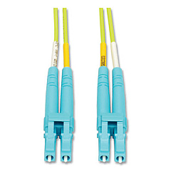 Tripp Lite OM5-Rated Duplex Multimode Fiber Optic Patch Cable, 82 ft, Lime Green, Ships in 7-10 Business Days (TRPN82025MOM5)