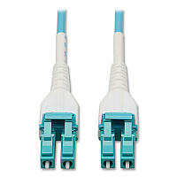 Tripp Lite OM4-Rated LC Duplex Fiber Optic Cable, 49.2 ft, Aqua, Ships in 7-10 Business Days (N82115MAQAR)