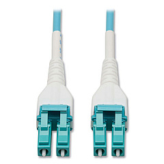 Tripp Lite OM4-Rated LC Duplex Fiber Optic Cable, 98.4 ft, Aqua, Ships in 7-10 Business Days (N82130MAQAR)