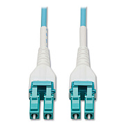 Tripp Lite OM4-Rated LC Duplex Fiber Optic Cable, 164 ft, Aqua, Ships in 7-10 Business Days (N82150MAQAR)