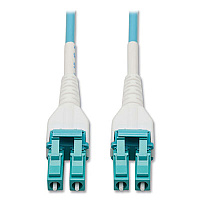 Tripp Lite OM4-Rated LC Duplex Fiber Optic Cable, 164 ft, Aqua, Ships in 7-10 Business Days (N82150MAQAR)