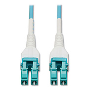Tripp Lite OM4-Rated LC Duplex Fiber Optic Cable, 246 ft, Aqua, Ships in 7-10 Business Days (N82175MAQAR)