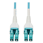 Tripp Lite OM4-Rated LC Duplex Fiber Optic Cable, 328.1 ft, Aqua, Ships in 7-10 Business Days (N821100MAQAR)