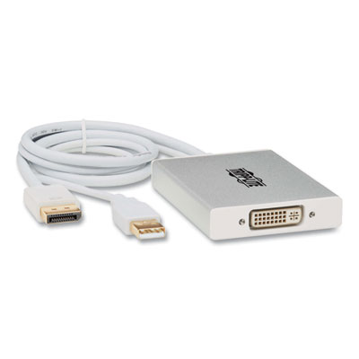 Tripp Lite DisplayPort to DVI Converter Adapter, 6", Silver, Ships in 7-10 Business Days (TRPP13406NDVIDL)