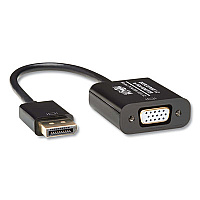 Tripp Lite DisplayPort 1.2 to VGA Cable, 6", Black, 50/Pack, Ships in 7-10 Business Days (TRPP13406NVGAV2)