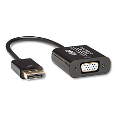 Tripp Lite DisplayPort 1.2 to VGA Cable, 6", Black, 50/Pack, Ships in 7-10 Business Days (TRPP13406NVGAV2)