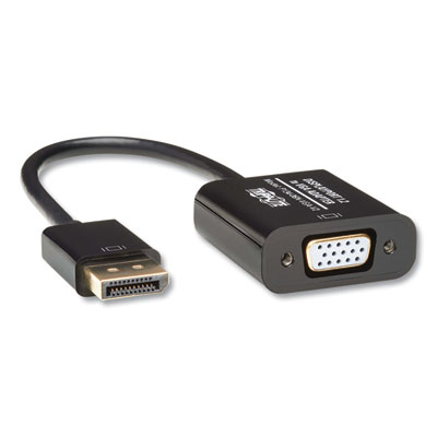 Tripp Lite DisplayPort 1.2 to VGA Cable, 6", Black, 50/Pack, Ships in 7-10 Business Days (TRPP13406NVGAV2)