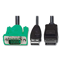 Tripp Lite VGA to DisplayPort and USB-A Adapter Cable Kit, 6 ft, Black, Ships in 7-10 Business Days (TRPP778006DP)