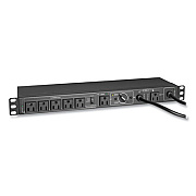 Tripp Lite Six-Outlet 100-125V 12A Single-Phase Hot-Swap PDU with Manual Bypass, 10 ft Cord, Black, Ships in 7-10 Business Days (PDUB151U)