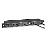 Tripp Lite Six-Outlet 100-125V 12A Single-Phase Hot-Swap PDU with Manual Bypass, 10 ft Cord, Black, Ships in 7-10 Business Days (PDUB151U)