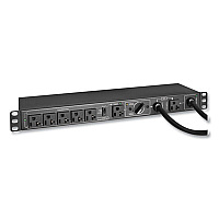 Tripp Lite Six-Outlet 100-125V 16A Single-Phase Hot-Swap PDU with Manual Bypass, 10 ft Cord, Black, Ships in 7-10 Business Days (PDUB201U)