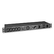 Tripp Lite Six-Outlet 200-250V 10A Single-Phase Hot-Swap PDU with Manual Bypass, 6 ft Cord, Black, Ships in 7-10 Business Days (PDUBHV101U)