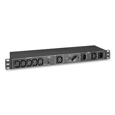 Tripp Lite Six-Outlet 200-250V 10A Single-Phase Hot-Swap PDU with Manual Bypass, 6 ft Cord, Black, Ships in 7-10 Business Days (PDUBHV101U)
