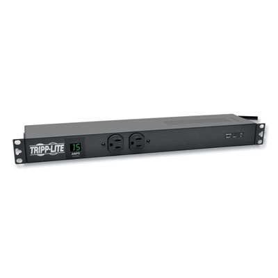 Tripp Lite 14-Outlet 1.5kW Single-Phase Local Metered PDU + Isobar Cord, 15 ft Cord, Black, Ships in 7-10 Business Days (PDUMH15ISO)