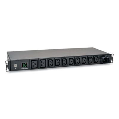 Tripp Lite 10-Outlet 3.7kW Single-Phase Local Metered PDU, 8.2 ft Cord, Black, Ships in 7-10 Business Days (PDUMH16HV)