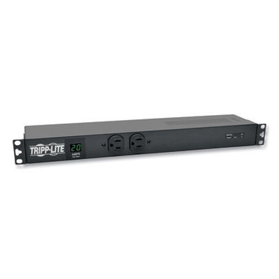 Tripp Lite 14-Outlet 2kW Single-Phase Local Metered PDU + Isobar Surge Suppression, 15 ft Cord, Black, Ships in 7-10 Business Days (PDUMH20ISO)