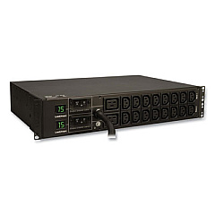 Tripp Lite 18-Outlet 5.5kW Single-Phase Local Metered PDU with 12 ft Cord, Black, Ships in 7-10 Business Days (PDUMH30HV)