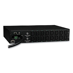 Tripp Lite 16-Outlet 5.5kW Single-Phase Switched PDU, 12 ft Cord, Black, Ships in 7-10 Business Days (PDUMH30HVNET)