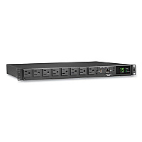 Tripp Lite Eight-Outlet 1.44kW 120V Single-Phase ATS/Monitored PDU, 12 ft Cord, Black, Ships in 7-10 Business Days (PDUMNH15AT1)