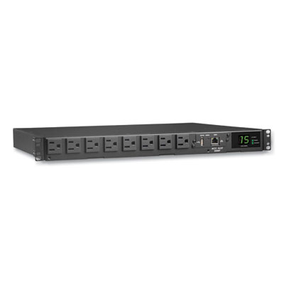Tripp Lite Eight-Outlet 1.44kW 120V Single-Phase ATS/Monitored PDU, 12 ft Cord, Black, Ships in 7-10 Business Days (PDUMNH15AT1)