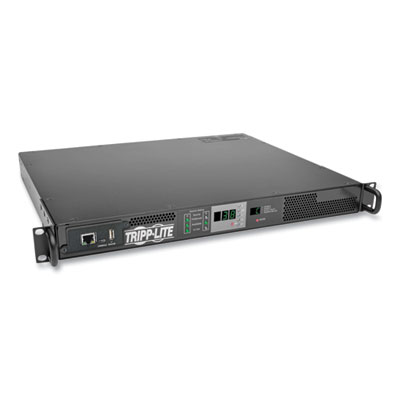 Tripp Lite One-Outlet 3.8kW Single-Phase Monitored Automatic Transfer Switch PDU, 10 ft Cord, Black, Ships in 7-10 Business Days (PDUMNH20HVAT)