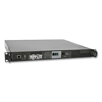 Tripp Lite One-Outlet 5.8kW Single-Phase Monitored Automatic Transfer Switch PDU, 10 ft Cord, Black, Ships in 7-10 Business Days (PDUMNH30HVAT)