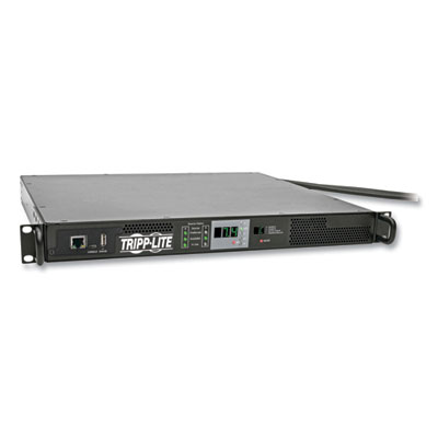 Tripp Lite 1-Outlet 7.7kW Single-Phase 200-240V Monitored Automatic Transfer Switch PDU, 10 ft Cord, BK, Ships in 7-10 Business Days (PDUMNH32HVAT)