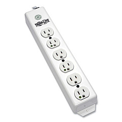 Tripp Lite Six-Outlet 1,800W Medical-Grade Power Strip, 1.5 ft Cord, White, Ships in 7-10 Business Days (PS602HG)