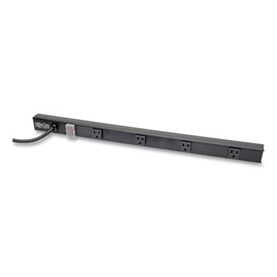 Tripp Lite Four-Outlet 1,800W Power Strip, 6 ft Cord, Black, Ships in 7-10 Business Days (PS2404RA06B)