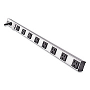 Tripp Lite Eight-Outlet 1,800W Right-Angle Outlet Vertical Power Strip, 15 ft Cord, Silver, Ships in 7-10 Business Days (PS2408RA)