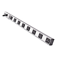 Tripp Lite Eight-Outlet 1,800W Right-Angle Outlet Vertical Power Strip, 15 ft Cord, Silver, Ships in 7-10 Business Days (PS2408RA)