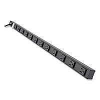 Tripp Lite 12-Outlet 120V 15A 1,800W Vertical Power Strip, 15 ft Cord, Black, Ships in 7-10 Business Days (PS3612B)
