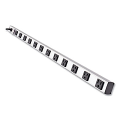 Tripp Lite 12-Outlet 1,800W Right-Angle Outlet Vertical Power Strip, 15 ft Cord, Silver, Ships in 7-10 Business Days (PS3612RA)