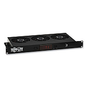 Tripp Lite Blanking Panel with Temperature Sensor and High-Performance Fans, 1U, Black, Ships in 7-10 Business Days (SRFAN1UTEMP)