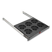 Tripp Lite 6-Fan Tray for 19" Racks, 1U, 576 CFM, Black, Ships in 7-10 Business Days (TRPSRFANTRAY6)