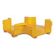 Tripp Lite Toolless Horizontal Four-Way Junction for Fiber Routing System, 10", Yellow, Ships in 7-10 Business Days (SRFC10JUNT4)