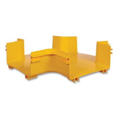 Tripp Lite Toolless Horizontal Four-Way Junction for Fiber Routing System, 10", Yellow, Ships in 7-10 Business Days (SRFC10JUNT4)