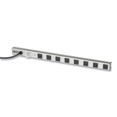 Tripp Lite Eight-Outlet Power Strip with Surge Protection, 8 AC Outlets, 6 ft Cord, 1,050 J, Gray, Ships in 7-10 Business Days (SS240806)
