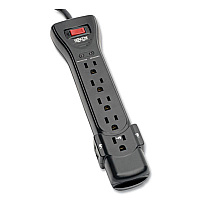 Tripp Lite Protect It! Seven-Outlet Surge Protector, 7 AC Outlets, 25 ft Cord, 2,160 J, Gray, Ships in 7-10 Business Days (SUPER725B)